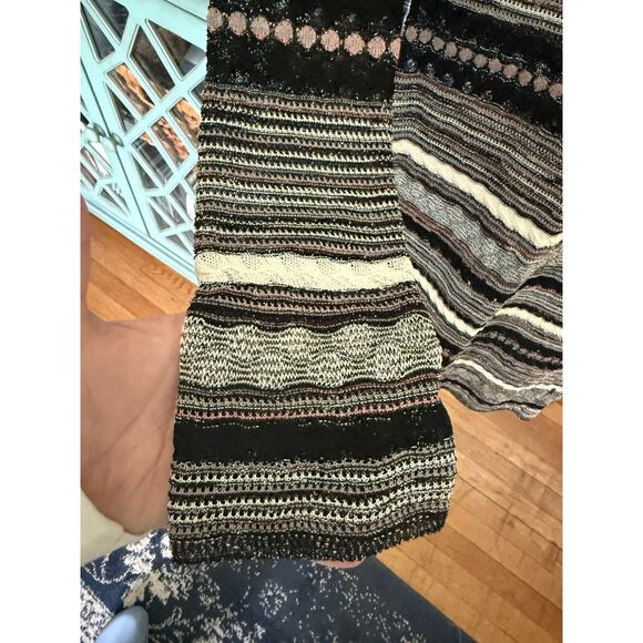 M Missoni Monochrome Lurex Striped Knit Dress Black White Pink Sz. 4 - Picture 3 of 9